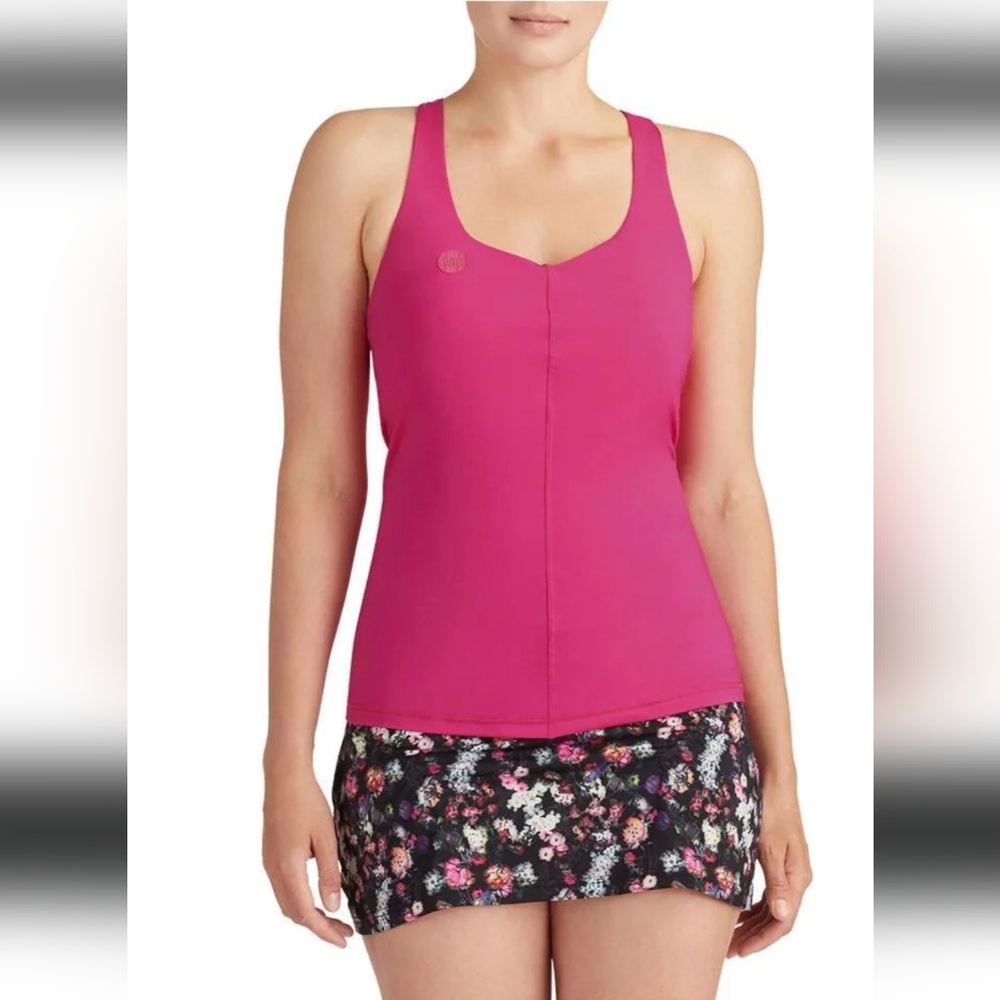 Fila Women's Kick Serve Racerback Tank Hot Pink Ladies XS NWT Tennis Pickleball